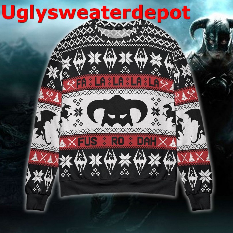 Fa la la la flamingo santa ugly Christmas sweater