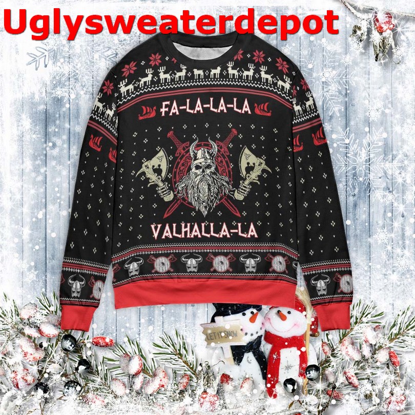Fa la la la flamingo santa ugly Christmas sweater