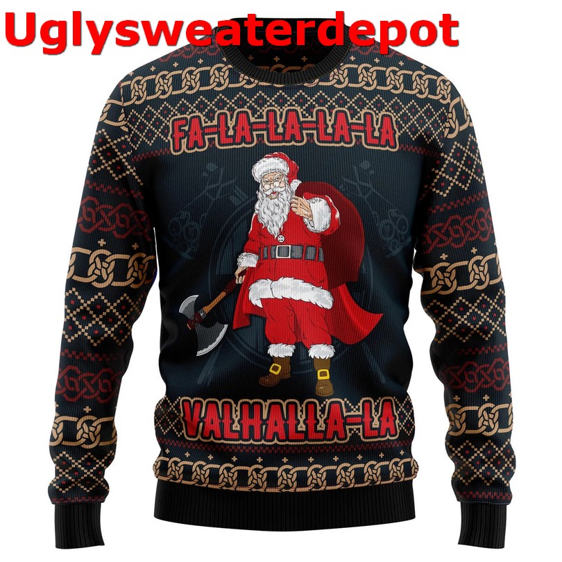 FaLaLaLa ValhallaLa Viking Ugly Christmas Sweater