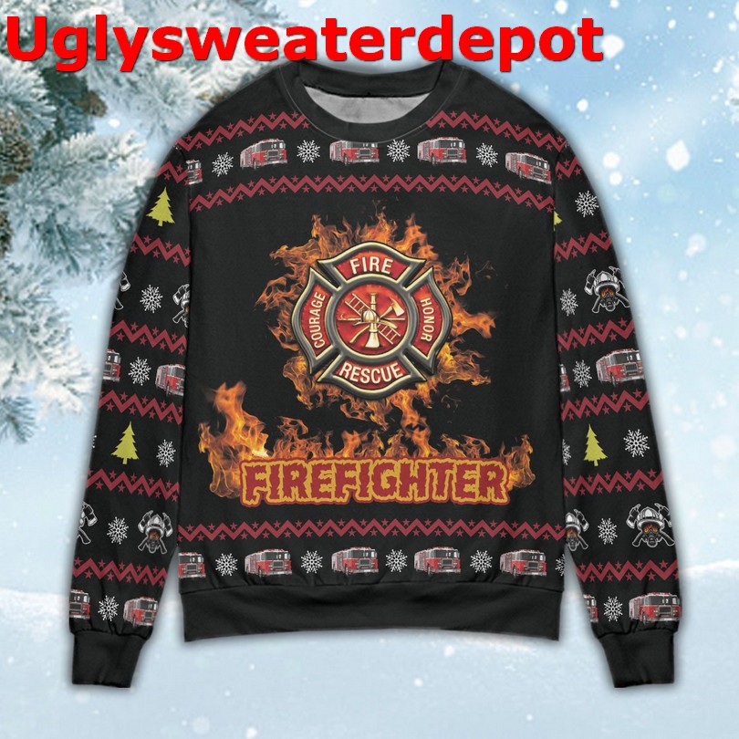 Firefighter do it for the ho’s Christmas sweater