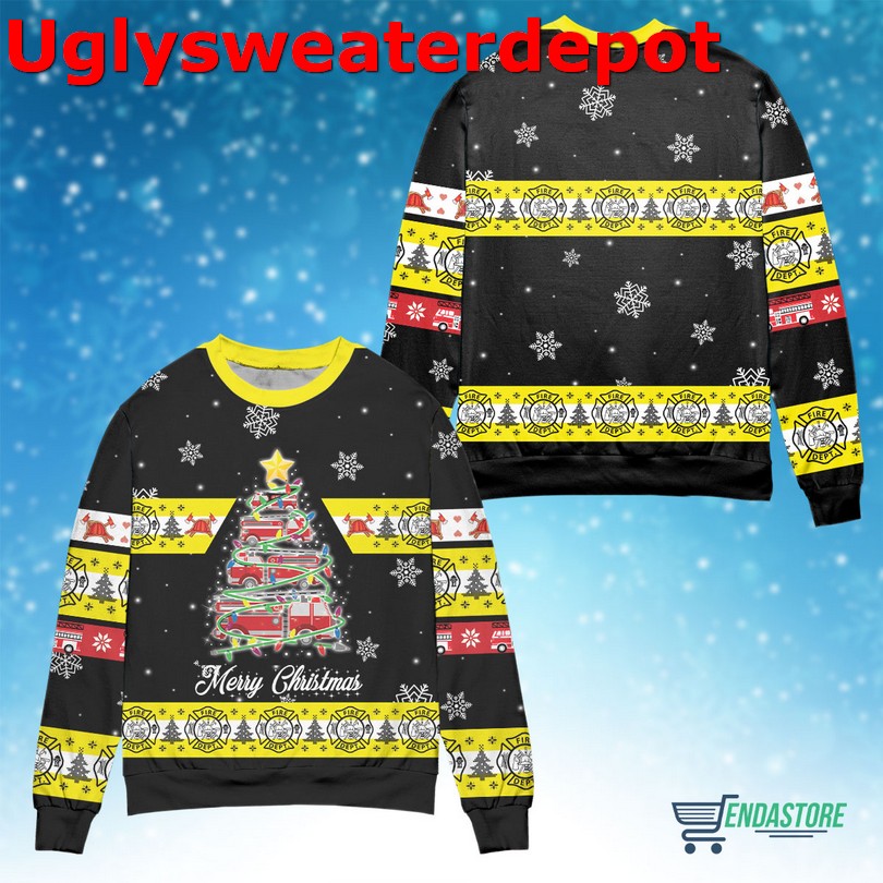 Fireman firefighter Christmas sweater