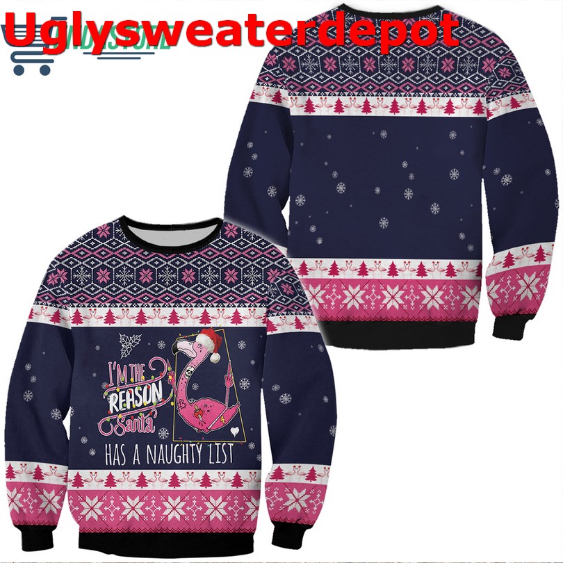 Flamingo Christmas  Ugly Sweater