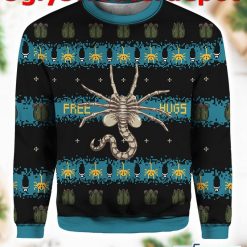 Free Hugs Alien Facehugger Ugly Christmas Sweater
