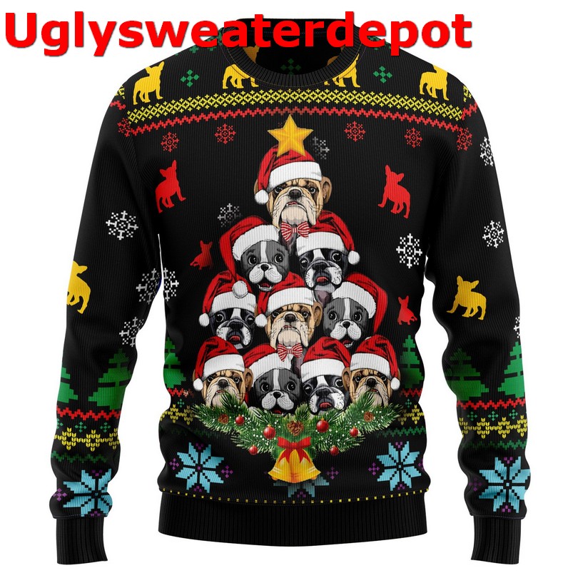 French bulldog Christmas sweater