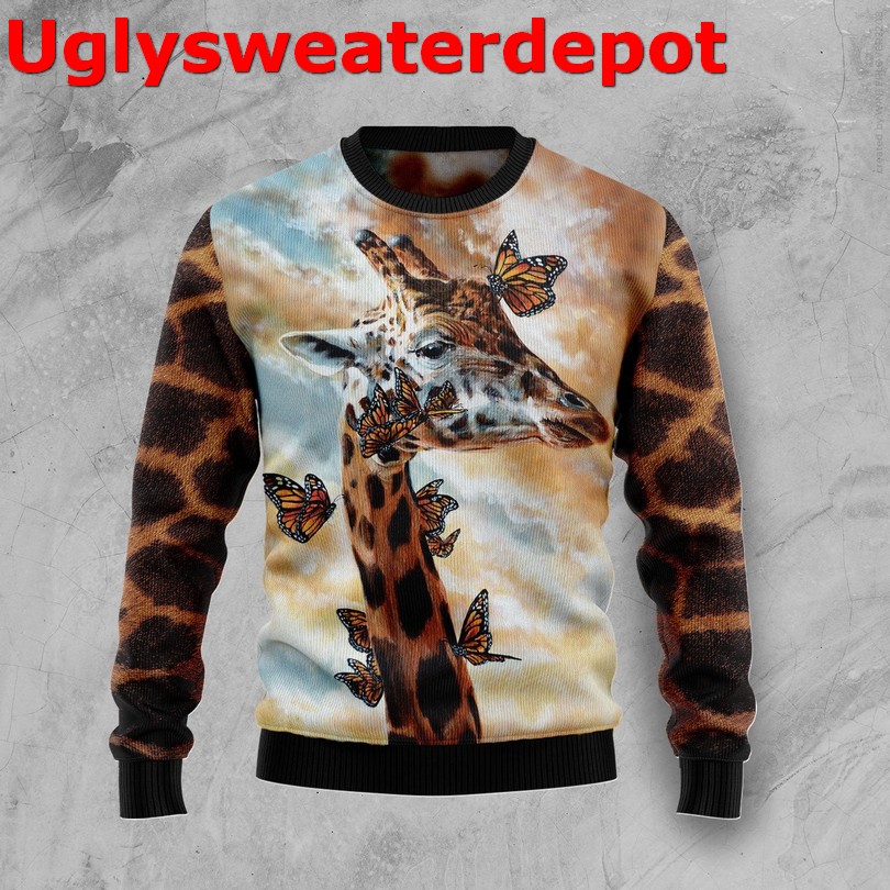 Giraffe Funny Ugly Christmas Sweater