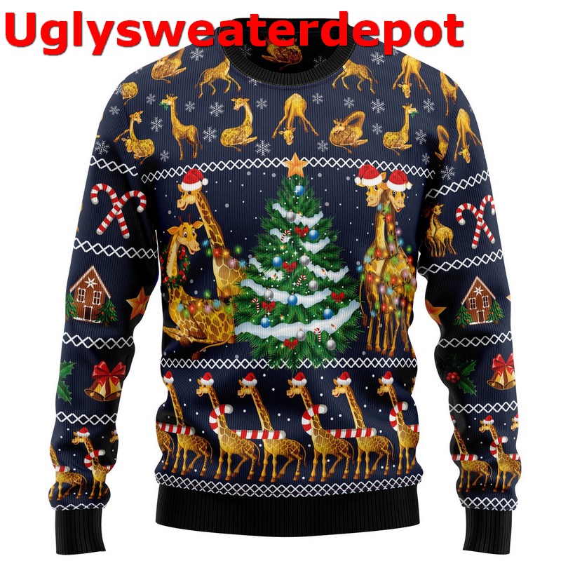 Giraffe heart Christmas sweater