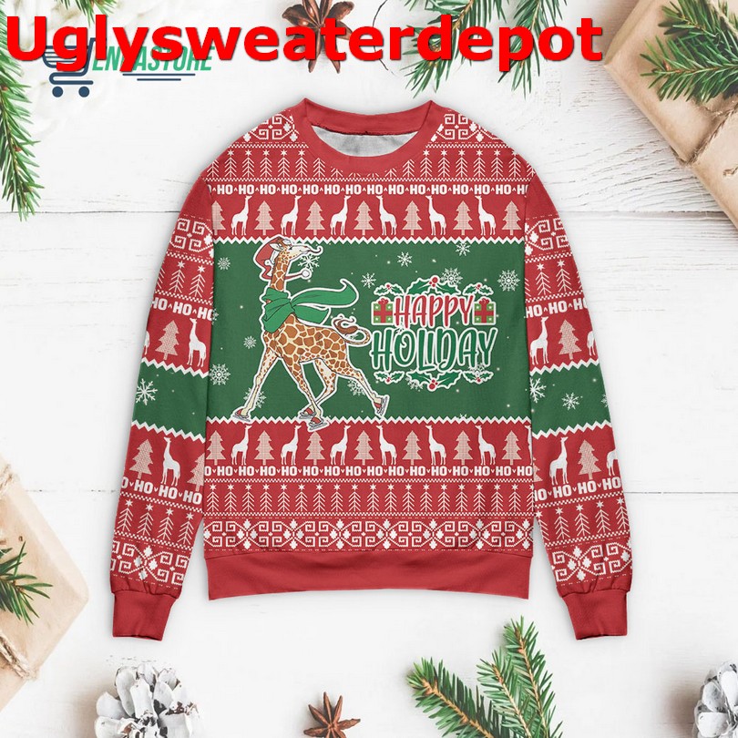 Giraffe heart Christmas sweater