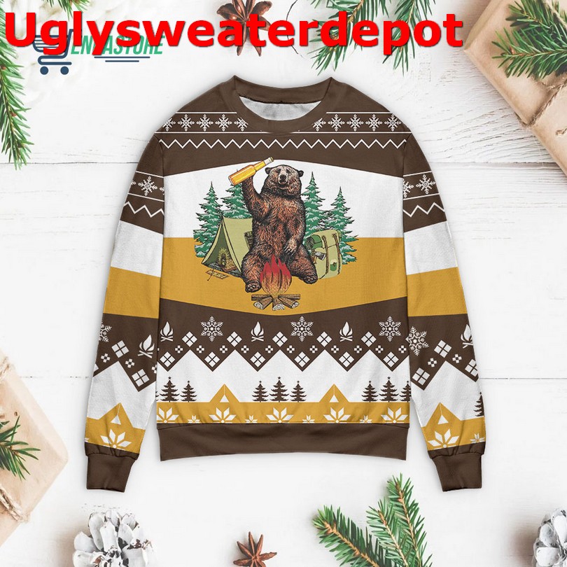 Go outside worst case scenario a bear kills you Christmas sweater