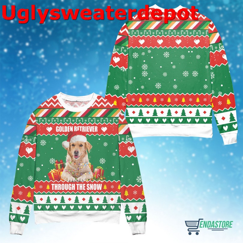 Golden Retriever merry woofmas Christmas sweater