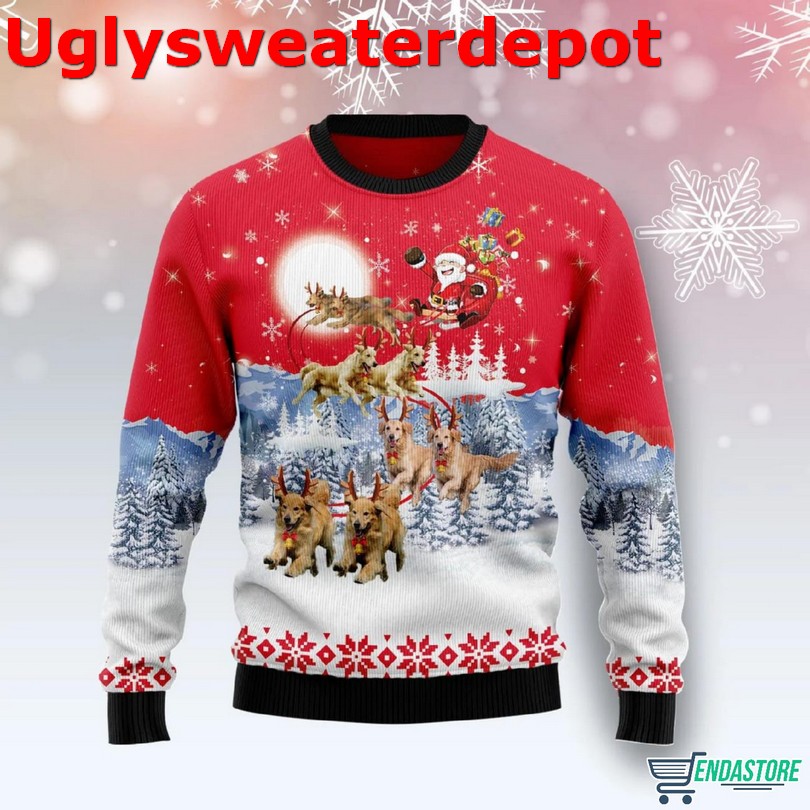 Golden Retriever Ugly Christmas Sweater