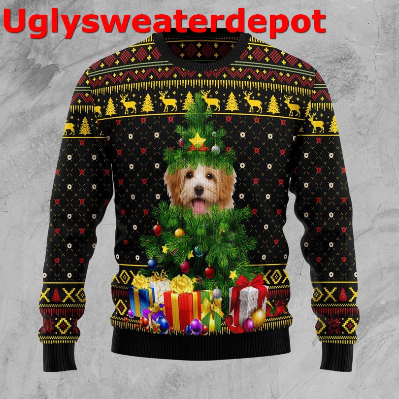 Golden Retriever Santa Claus Reindeer Ugly Christmas Sweater