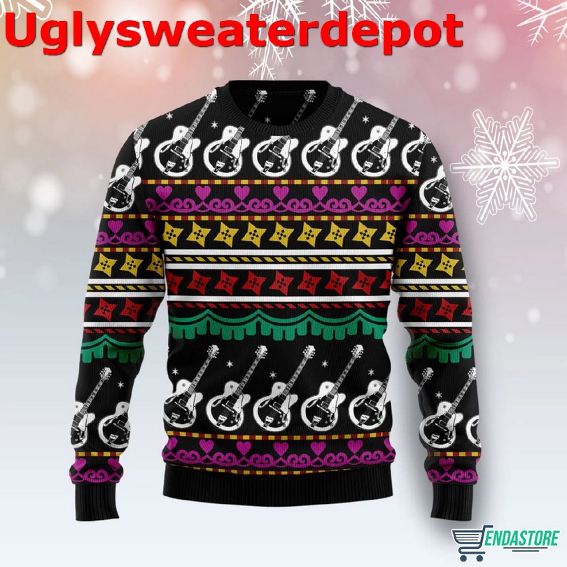 Guitar Halloween Christmas sweater