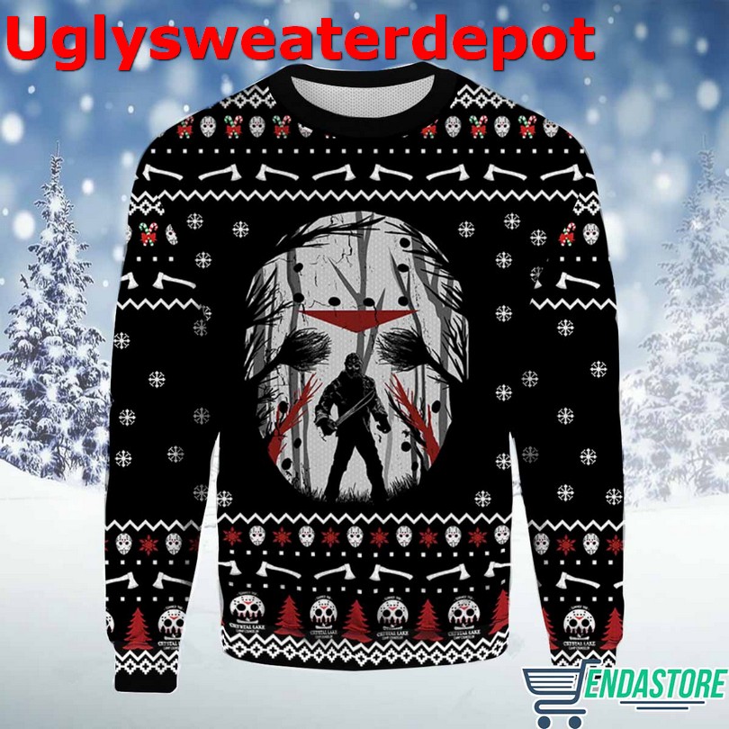 Halloween Jason Voorhees Ugly Christmas Sweater Halloween Jason Voorhees Ugly Christmas Sweater