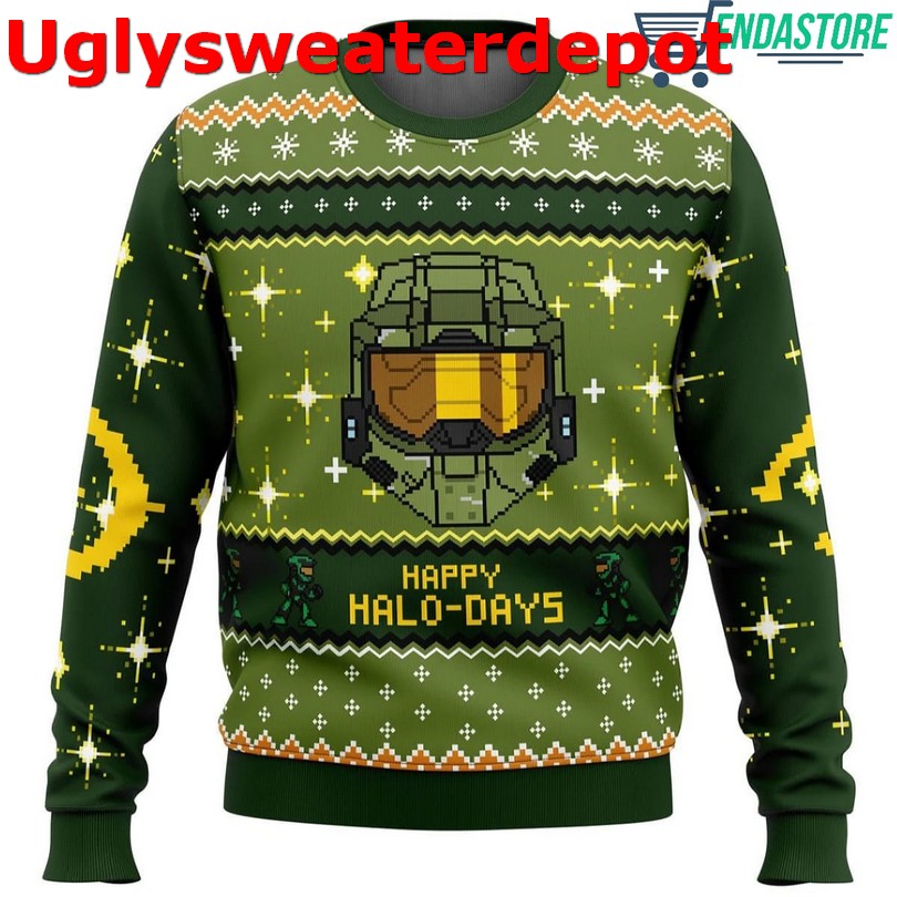 Happy halo days uncs Christmas sweater Happy halo days uncs Christmas sweater