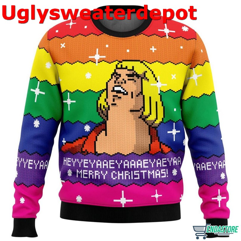 He Man this way to the Christmas party Christmas sweater
