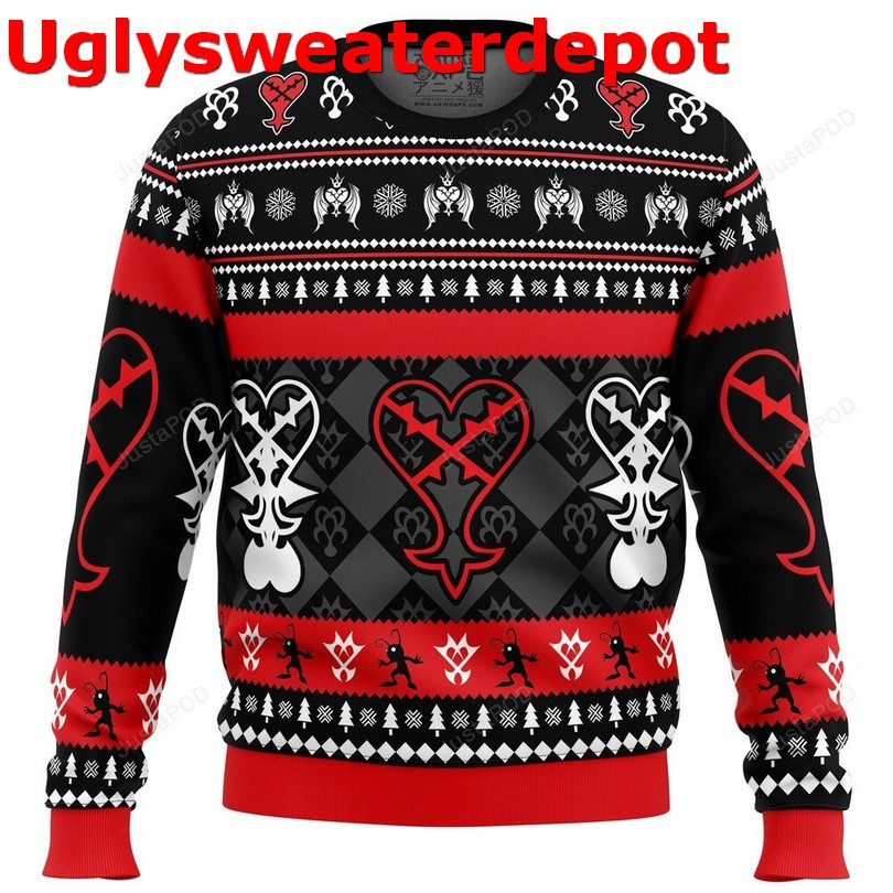 Hearts Kingdom Hearts Ugly Christmas Sweater