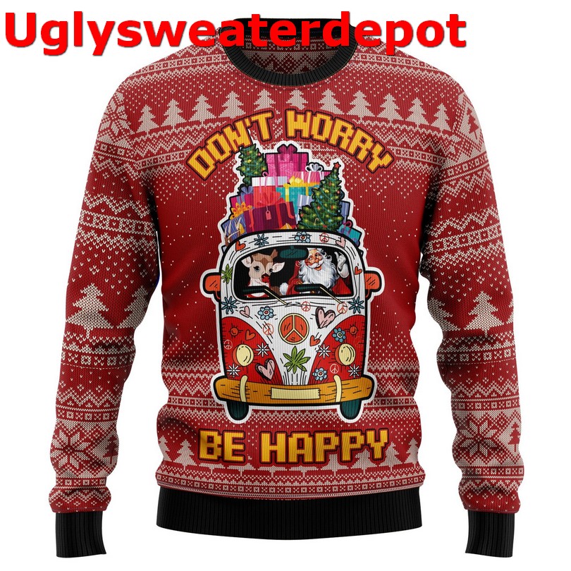 Hippie Car merry Christmas sweater Hippie Car merry Christmas sweater