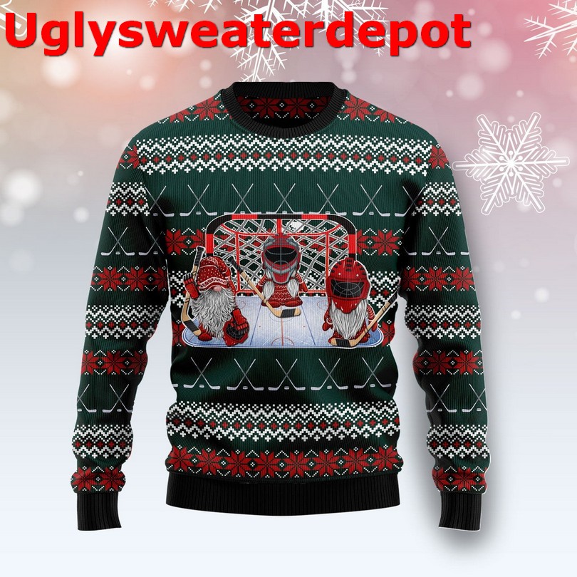 Hockey Star Christmas Stree Christmas Sweater Hockey Star Christmas Stree Christmas Sweater