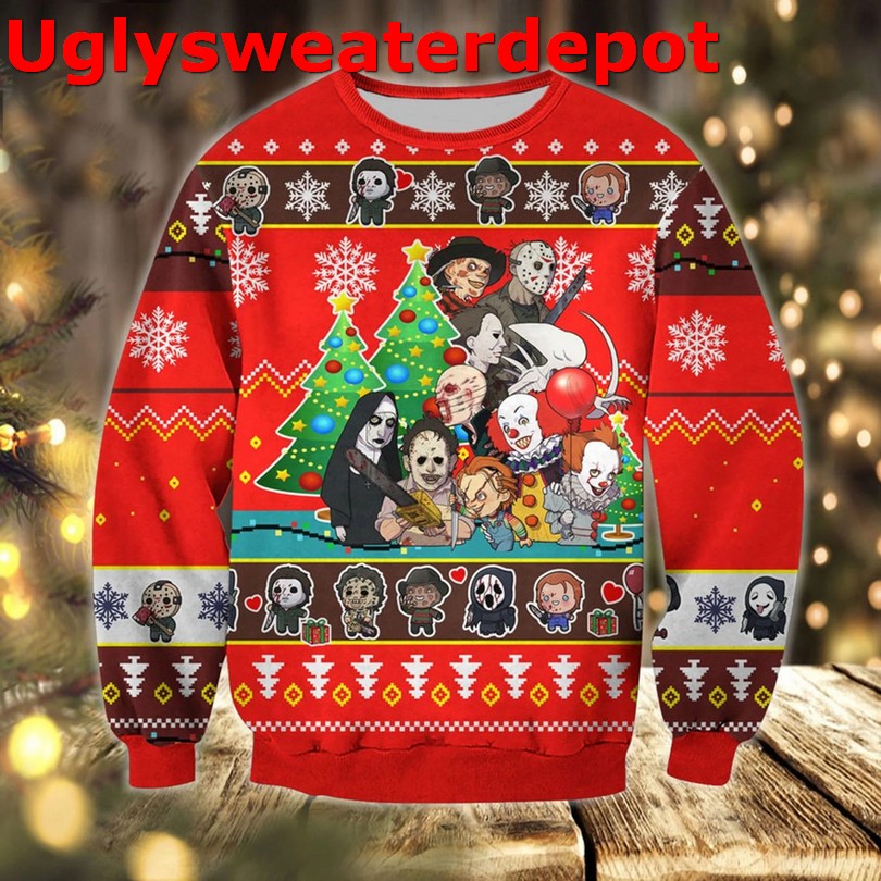 Horror Not So Scary Halloween Ugly Sweater Horror Not So Scary Halloween Ugly Sweater