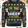 I am mostly peace love and dog Christmas sweater